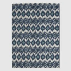 Ikat Outdoor Rug Blue - Threshold -Threshold Outdoor Deals Store GUEST 02d8b5bb 8882 41a0 9196 6e979d4f2286