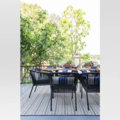 Pattern Stripe Outdoor Rug Blue - Threshold -Threshold Outdoor Deals Store GUEST 07fecbf4 2ea7 47c7 a231 02723637f4c0