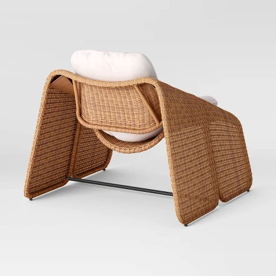 2pc Wexler Statement Chair With Ottoman - Brown - Threshold™ 4 2pc Wexler Statement Chair With Ottoman - Brown - Threshold™ - Image 4