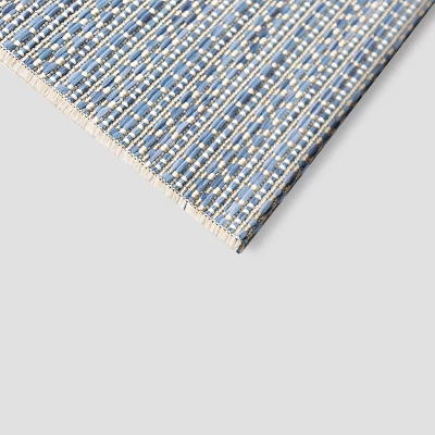 Drum Weave Outdoor Rug Blue - Threshold 1 Drum Weave Outdoor Rug Blue - Threshold