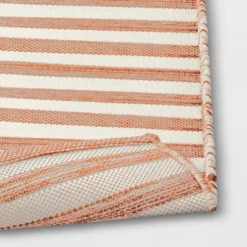 7'x10' Narrow Wornstripe Rectangular Woven Outdoor Area Rug Coral Orange - Threshold™ 5 7'x10' Narrow Wornstripe Rectangular Woven Outdoor Area Rug Coral Orange - Threshold™ -Threshold Outdoor Deals Store GUEST 25e56bbe db53 43e9 807e 1d35d9996e1a
