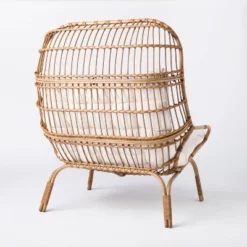Wicker & Metal Outdoor Patio Chair, Egg Chair Natural - Threshold™ Designed With Studio McGee -Threshold Outdoor Deals Store GUEST 28382aa6 dee2 4001 9b12 305562e94096