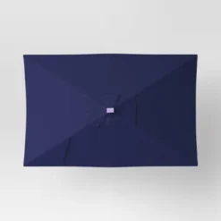 10'x6' Rectangular Solar Market Patio Umbrella - Black Pole - Threshold™ -Threshold Outdoor Deals Store GUEST 31db9e17 287c 4007 8a15 61e63344f823