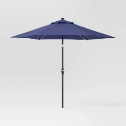 9'x9' Market Solar Patio Umbrella - Black Pole - Threshold™ -Threshold Outdoor Deals Store GUEST 32b05271 3989 44d4 89e6 f7888005452b