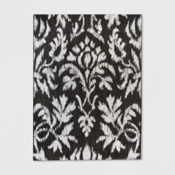 Garden Ikat Outdoor Rug Black - Threshold 6 Garden Ikat Outdoor Rug Black - Threshold -Threshold Outdoor Deals Store GUEST 33938ad3 89b8 489f a7cd 663319b8f080