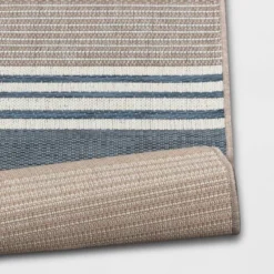 Sand Stripe Outdoor Rug Blue - Threshold™ 6 Sand Stripe Outdoor Rug Blue - Threshold™ -Threshold Outdoor Deals Store GUEST 3616b472 fed7 4009 8a0d 4aa280b59abf