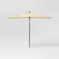 10'x6' Rectangular Solar Market Patio Umbrella - Black Pole - Threshold™ -Threshold Outdoor Deals Store GUEST 3768e98b 7e0c 4ee3 9a11 4eb37b55a350