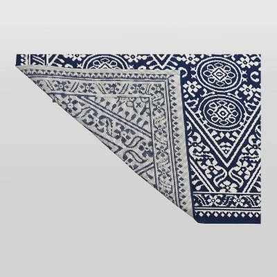 Tapestry Outdoor Rug Blue - Threshold 2 Tapestry Outdoor Rug Blue - Threshold - Image 2