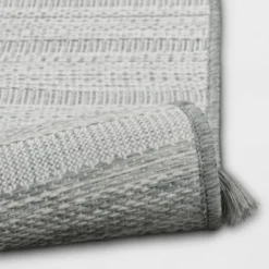 5' X 7' Striped Tapestry Outdoor Rug Charcoal Gray - Threshold™ 5 5' X 7' Striped Tapestry Outdoor Rug Charcoal Gray - Threshold™ -Threshold Outdoor Deals Store GUEST 3b70556b d89a 4ce3 916e 9434a0813e77