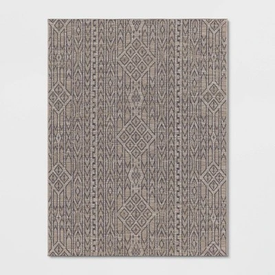 Outlined Geo Pattern Outdoor Rug Neutral - Threshold™ 5 Outlined Geo Pattern Outdoor Rug Neutral - Threshold™ - Image 5
