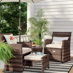 Halsted 5pc Wicker Small Space Patio Furniture Set - Threshold™ -Threshold Outdoor Deals Store GUEST 5b71274d a892 473e 8f50 3fb3df26fbd6