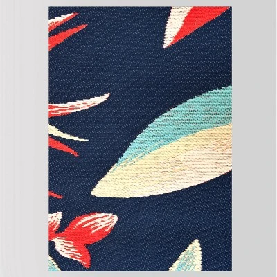 5' X 7' Jungle Tropical Outdoor Rug Navy/Coral - Threshold™ 3 5' X 7' Jungle Tropical Outdoor Rug Navy/Coral - Threshold™ - Image 3
