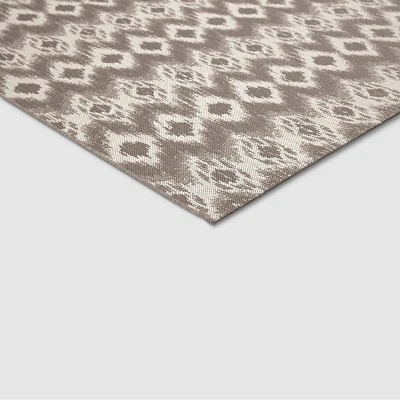 Ikat Outdoor Rug Taupe - Threshold 1 Ikat Outdoor Rug Taupe - Threshold
