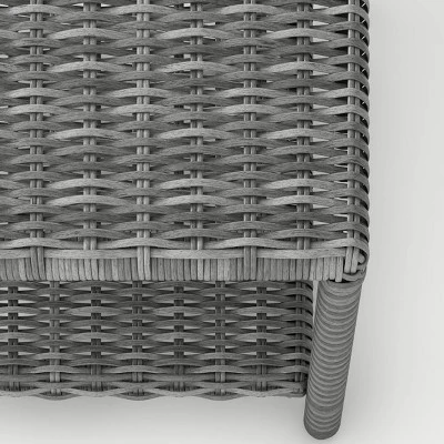 Monroe Wicker Patio Coffee Table - Gray - Threshold™ 3 Monroe Wicker Patio Coffee Table - Gray - Threshold™ - Image 3