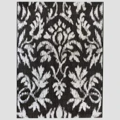 Garden Ikat Outdoor Rug Black - Threshold 7 Garden Ikat Outdoor Rug Black - Threshold -Threshold Outdoor Deals Store GUEST 7a75eaef 317d 4f33 8f8f 6b88e002a83d