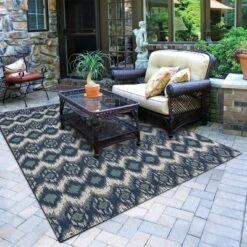 Ikat Outdoor Rug Blue - Threshold -Threshold Outdoor Deals Store GUEST 7cefe464 7467 4e8c b89d c8028604630b