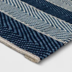 Outdoor Rug Beach Stripe Blue - Thresholdâ˘