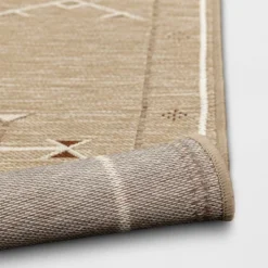 7'x10' Cactus Silk Pattern Outdoor Rug Tan - Threshold™ -Threshold Outdoor Deals Store GUEST 838b018c 0371 44e2 9c6b 2057eeaa9e6f