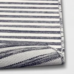 7'x10' Narrow Wornstripe Rectangular Woven Outdoor Area Rug Navy Blue - Threshold™ 5 7'x10' Narrow Wornstripe Rectangular Woven Outdoor Area Rug Navy Blue - Threshold™ -Threshold Outdoor Deals Store GUEST 899b548d f416 4892 bc7a 3d8cdcf92d5b