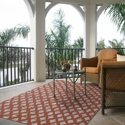 5' X 7' Diamond Outdoor Rug Orange - Threshold™ 1 5' X 7' Diamond Outdoor Rug Orange - Threshold™