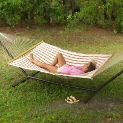 13' Pillowtop Outdoor Fabric Hammock With Spreader Bar Striped - Threshold™