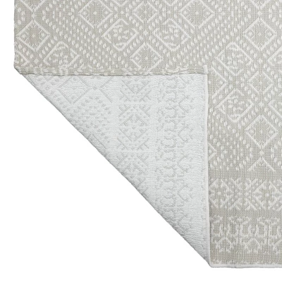 5' X 7' Double Diamond Outdoor Rug Silver - Threshold™ 2 5' X 7' Double Diamond Outdoor Rug Silver - Threshold™ - Image 2