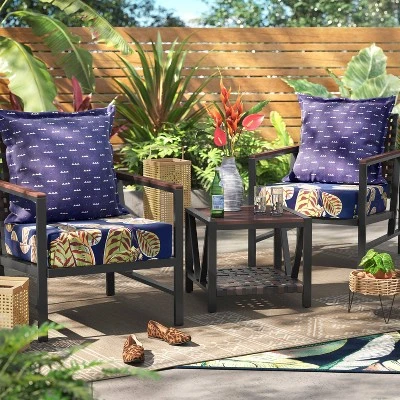 Arete Outdoor Pillow Back Navy - Threshold™ 1 Arete Outdoor Pillow Back Navy - Threshold™