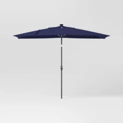 10'x6' Rectangular Solar Market Patio Umbrella - Black Pole - Threshold™ -Threshold Outdoor Deals Store GUEST 9f5015ed 9b81 4588 8ca4 f7b1151ddc5c