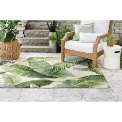 9'x12' Vacation Tropical Rectangular Woven Outdoor Area Rug Green - Threshold™ 7 9'x12' Vacation Tropical Rectangular Woven Outdoor Area Rug Green - Threshold™ -Threshold Outdoor Deals Store GUEST aab5da14 b695 40aa 928e d873f7173533