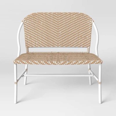 Suffield Wicker Patio Bench With Back - Threshold™ 2 Suffield Wicker Patio Bench With Back - Threshold™ - Image 2
