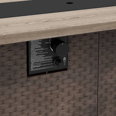 Stamped Steel Wicker Propane Fire Pit Brown - Threshold™ 4 Stamped Steel Wicker Propane Fire Pit Brown - Threshold™ - Image 4