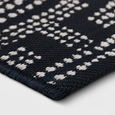 5' X 7' Medallion Outdoor Rug Navy - Threshold™ 1 5' X 7' Medallion Outdoor Rug Navy - Threshold™