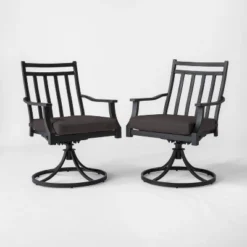 Threshold Outdoor Deals Store 17 Fairmont 2pk Metal Patio Swivel Rocking Dining Chair - Threshold