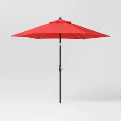 9'x9' Market Solar Patio Umbrella - Black Pole - Threshold™ -Threshold Outdoor Deals Store GUEST ba85e5df 6421 46b1 bdf3 9dbaa9526283