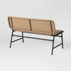 Popperton Arched Wicker Bench - Black - Threshold™ Designed With Studio McGee -Threshold Outdoor Deals Store GUEST e54f8928 59f5 40ea b37e 4de7f9b2bacb