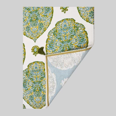 5' X 7' Sunshine Medallion Outdoor Rug Yellow - Threshold™ 2 5' X 7' Sunshine Medallion Outdoor Rug Yellow - Threshold™ - Image 2