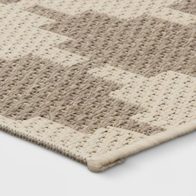 Step Diamonds Outdoor Rug Tan/Ivory - Threshold™ 2 Step Diamonds Outdoor Rug Tan/Ivory - Threshold™ - Image 2