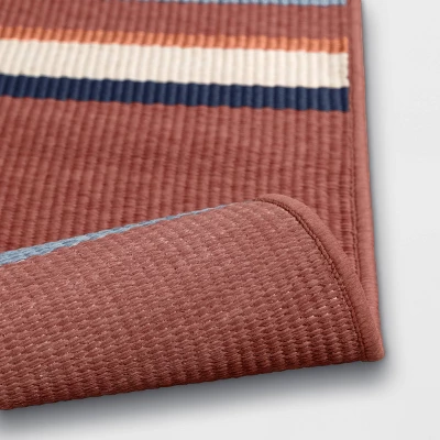 7'x10' Striped Outdoor Rug Red - Threshold™ 3 7'x10' Striped Outdoor Rug Red - Threshold™ - Image 3